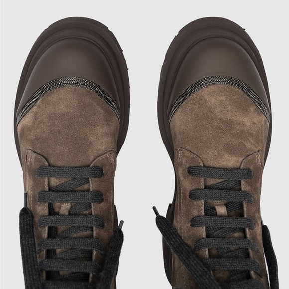 BRUNELLO CUCINELLI
Brown Suede Boots with Monil Chain It38 - Picture 4 of 7